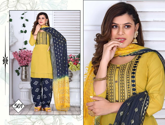 Riyaa Levisa 1 Rayon Designer Fancy Wear Ready Made Suit Collection